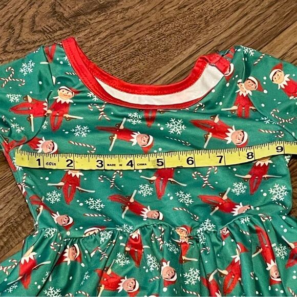 Charlie’s Project Kids Holiday Elf On The Shelf Twirl Dress and Bloomers Size 2T - Picture 6 of 9